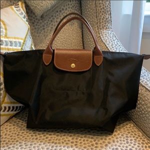 Long champ black bag